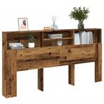 vidaXL Hoofdbordkast 200x19x103,5 cm bewerkt hout oud, Huis en Inrichting, Verzenden, Nieuw