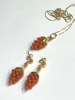 Koraal - Zilver - Oorbellen