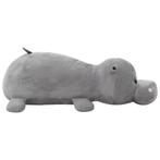 vidaXL Knuffel nijlpaard pluche grijs, Verzenden, Nieuw