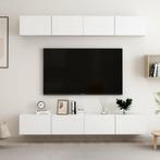 vidaXL Meubles TV 4 pcs Blanc 100x30x30 cm Bois, Huis en Inrichting, Verzenden