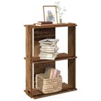 vidaXL Boekenkast 3-laags 60x30x80 cm bewerkt hout oud, Huis en Inrichting, Verzenden, Nieuw