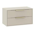 Wastafelkast Rimini 80 cm - Beige -  Badmeubel met Lades, Verzenden, Nieuw
