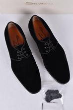 SANTONI - UK 7.5 / 41.5 - WING TIP / Velours - Chaussures à, Nieuw