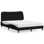 vidaXL Bed met matras stof zwart 120x200 cm, Huis en Inrichting, Slaapkamer | Bedden, Verzenden, Nieuw