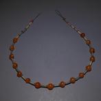 Oud-Egyptisch Kornalijn en faience. Fijne ketting. Geweldige