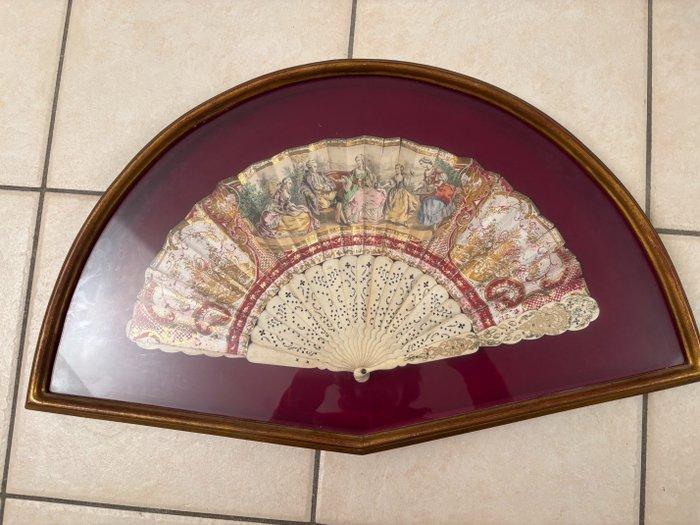 Handwaaier - Hout - antieke waaier, Antiquités & Art, Antiquités | Autres Antiquités