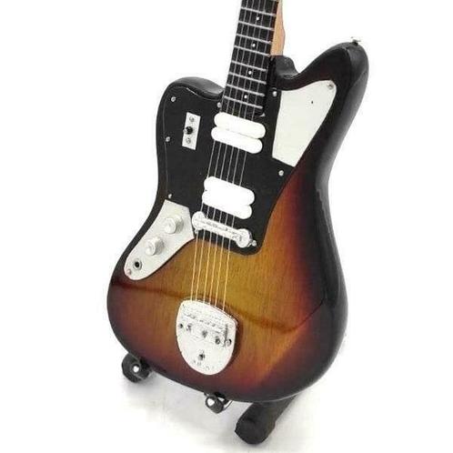 Miniatuur Fender Jaguar gitaar met gratis standaard, Collections, Cinéma & Télévision, Envoi