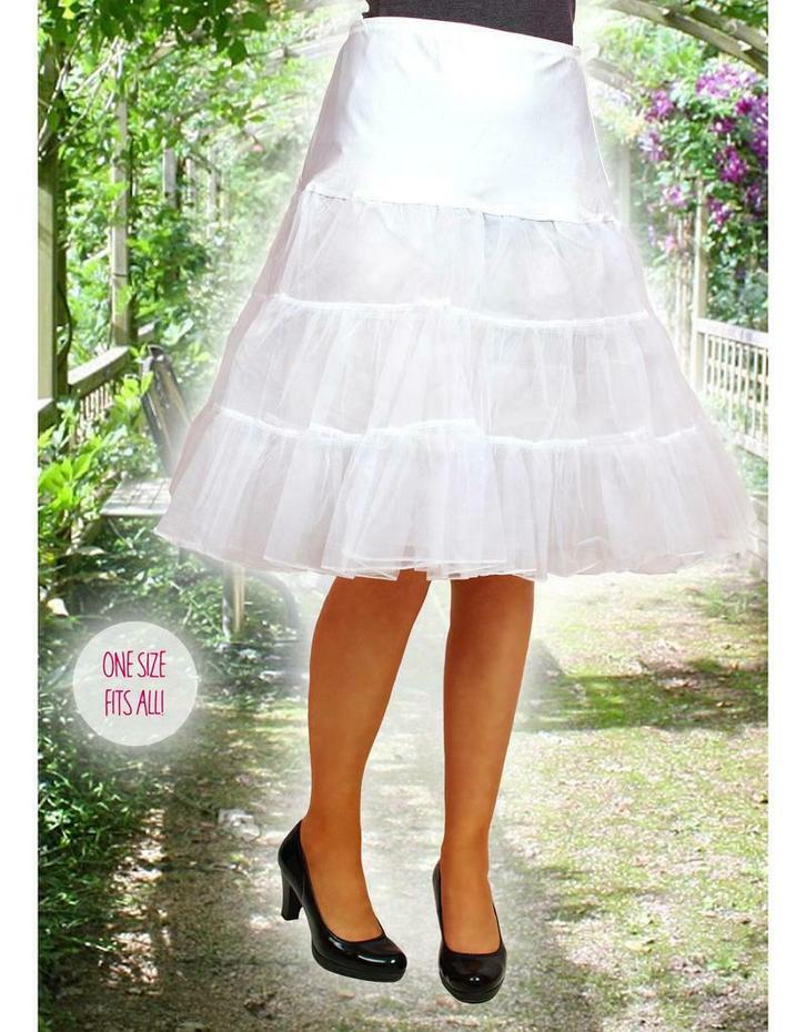 Onderrok tutu tulle luxe rockabilly wit, Hobby en Vrije tijd, Feestartikelen, Ophalen of Verzenden