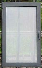 aluminium raam , chassis 76 x 124 antraciet  3 dubbel glas, Raamkozijn