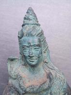 Statue en laiton/Shiva trishula /Trimurti/kundalini - Laiton, Antiek en Kunst