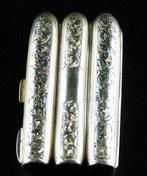 Sigarendoos - drie vakken - .925 zilver, Antiek en Kunst