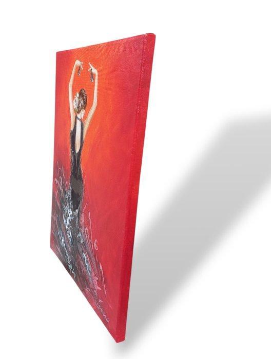 Elisa Brindani - Trittico con ballerine di flamenco, Antiquités & Art, Art | Peinture | Moderne