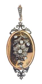 Hanger - 18 karaat Roségoud, Zilver - 0.65ct. tw. Diamant