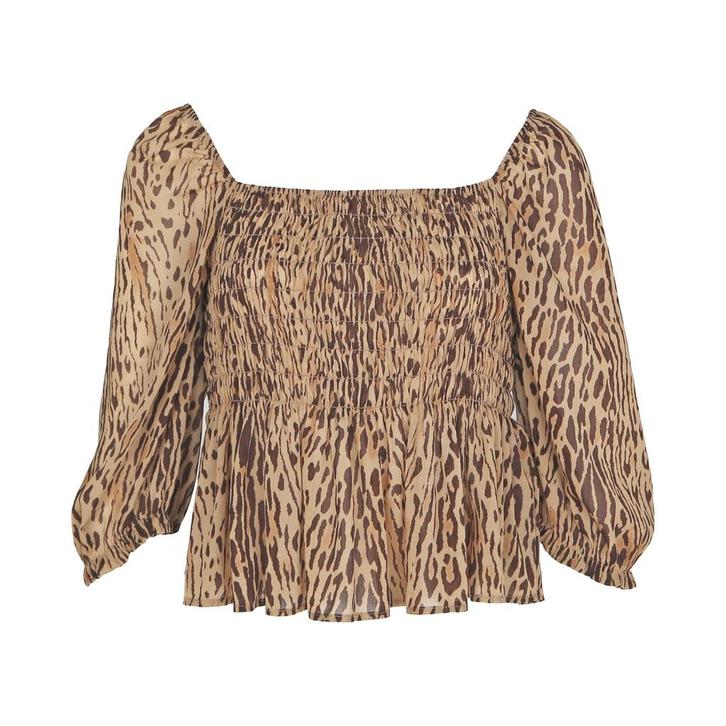 Liu Jo • bruine luipaard top • 40 (IT46), Kleding | Dames, Blouses en Tunieken, Verzenden