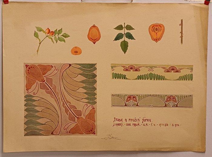 Wanddecoratie - Ontwerp voor keramiek - Tsjechië - Origineel, Antiek en Kunst, Kunst | Designobjecten