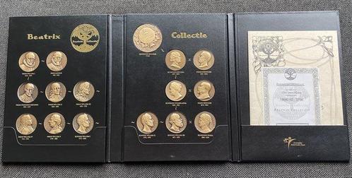 Pays-Bas. Penningen Beatrix Collectie in album (16x), Timbres & Monnaies, Monnaies | Europe | Monnaies non-euro