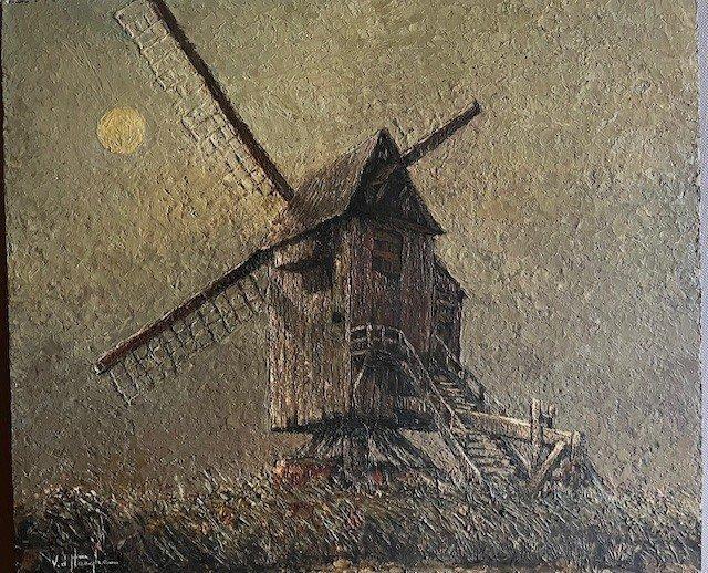 Cyriel Vanderhaeghe (XX) - Molen, Antiquités & Art, Art | Peinture | Classique