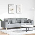 vidaXL Stoffen Sofa met kussen Lichtgrijs 208 cm Stof, Huis en Inrichting, Zetels | Zetels, Verzenden, Nieuw