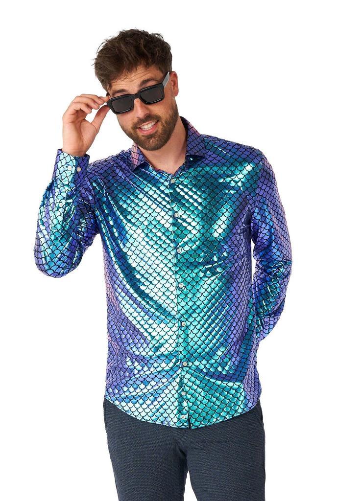 Zeemeermin Disco Overhemd Heren OppoSuits, Kleding | Heren, Carnavalskleding en Feestkleding, Nieuw, Verzenden