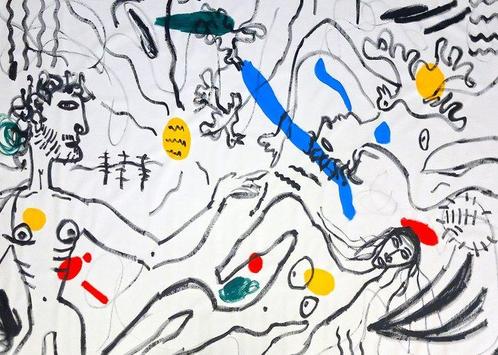 0xec6d0 (XX-XXI) - La Création dAdam (Mouvement Le Nouveau, Antiek en Kunst, Kunst | Schilderijen | Modern