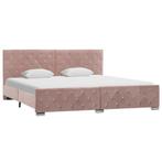 vidaXL Bedframe fluweel roze 180x200 cm, Huis en Inrichting, Slaapkamer | Bedden, Verzenden, Nieuw