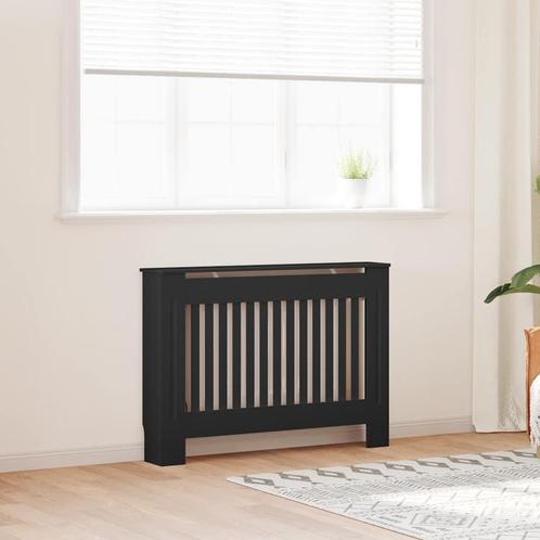 vidaXL Radiatorombouw 112x19x81,5 cm MDF zwart, Doe-het-zelf en Bouw, Verwarming en Radiatoren, Nieuw, Verzenden