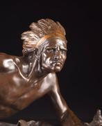 sculptuur, Edouard Drouot (1859–1945) – Bronze Sculpture