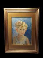 Elena Bagnati (XIX-XX) - Ritratto di fanciulla, Antiek en Kunst