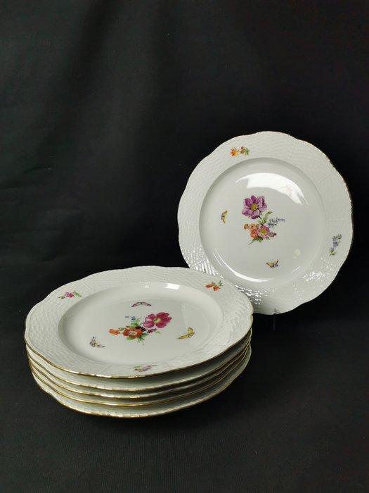 KPM - Tellerform Alt-Osier, fiori e farfalla - 6 piatti da, Antiquités & Art, Antiquités | Meubles | Tables