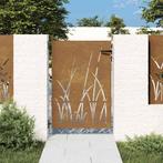 vidaXL Poort 85x125 cm grasontwerp cortenstaal, Tuin en Terras, Verzenden, Nieuw