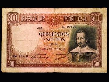 Portugal. 500 Escudos - 1952 - (B161) - Pick 158  (Sans Prix beschikbaar voor biedingen