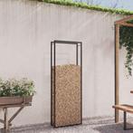 vidaXL Haardhoutrek 80x28x222 cm staal matzwart, Tuin en Terras, Brandhout, Verzenden