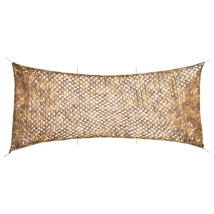 vidaXL Camouflagenet met opbergzak 627x290 cm zandkleurig, Sport en Fitness, Schietsport-accessoires, Nieuw, Verzenden
