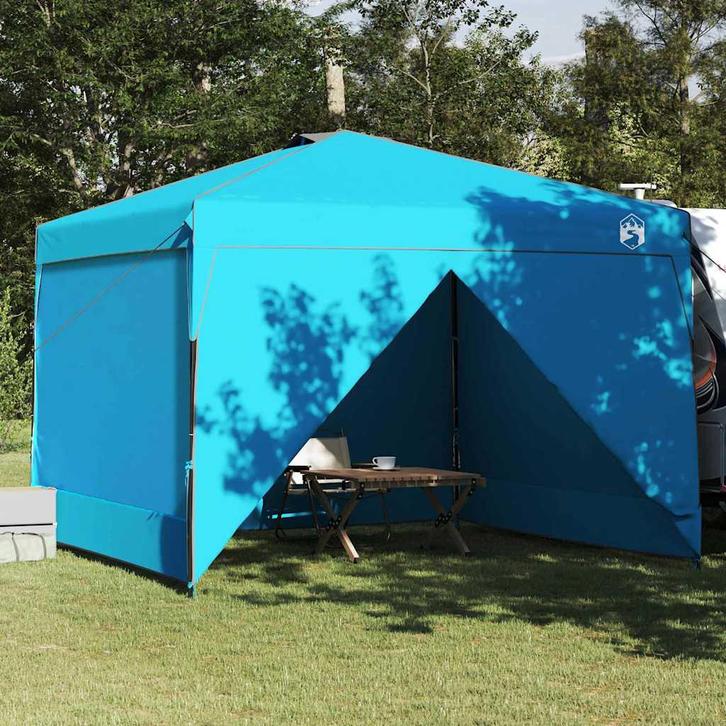 vidaXL Luifel Tent Blauw 290 x 290 x 251 cm Stof, Jardin & Terrasse, Tonnelles, Envoi
