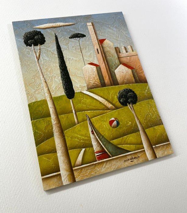 Carlo Mirabasso - La riflessione, Antiek en Kunst, Kunst | Schilderijen | Modern