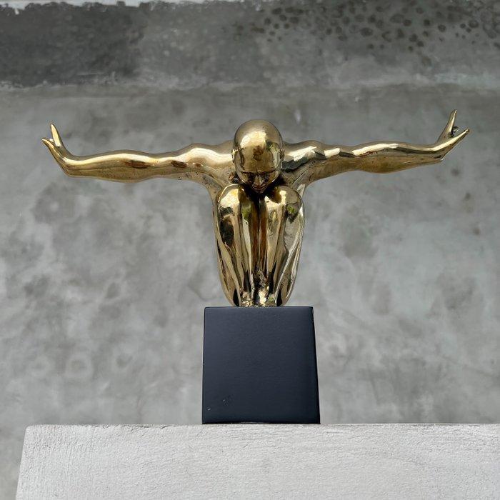 sculptuur, NO RESERVE PRICE - Bronze Statue of an Olympic, Antiek en Kunst, Kunst | Designobjecten