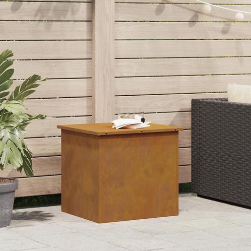 vidaXL Buitopslagdoos met opslag Bruin 55 x 50.5 x 50 cm, Doe-het-zelf en Bouw, Kratten en Dozen, Nieuw, Verzenden