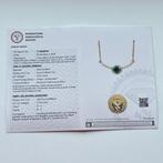 Halsketting - 18 karaat Geel goud - 0.61ct. tw. Smaragd -