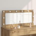 vidaXL Makeupspiegel met LED-verlichting in Artisan Eik, Huis en Inrichting, Verzenden, Nieuw