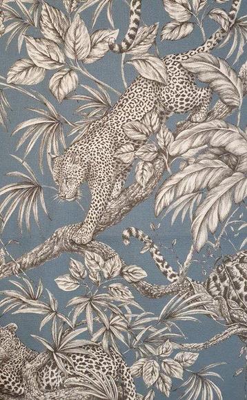 Exclusief Boheems weefsel met luipaarden in de Jungle -