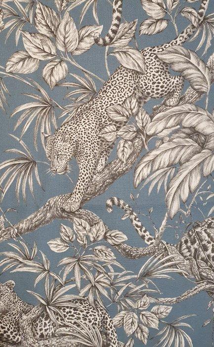 Exclusief Boheems weefsel met luipaarden in de Jungle -, Antiek en Kunst, Antiek | Tapijten, Tafelkleden en Textiel