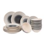 Service de table Obsedian - blanc et gris - 18 pièces | 6, Maison & Meubles, Verzenden, Neuf