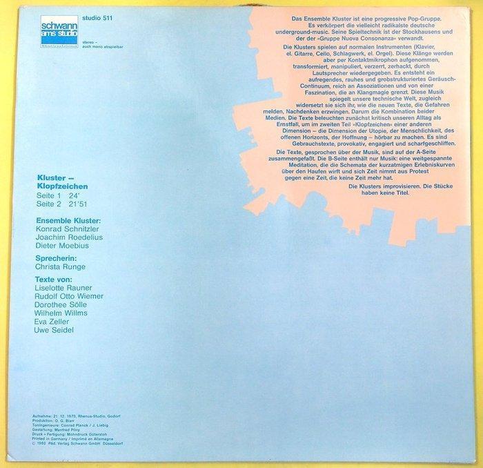 Kluster - Klopfzeichen (Germany 1980 reissue LP of 1970, CD & DVD, Vinyles Singles