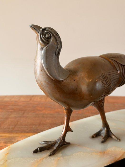 sculptuur, Sculpture Faisan art déco - 26 cm - Gepatineerd, Antiek en Kunst, Curiosa en Brocante