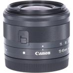 Canon EF-M 15-45mm f/3.5-6.3 IS STM - Zwart CM7679, Audio, Tv en Foto, Overige typen, Gebruikt, Ophalen of Verzenden, Zoom
