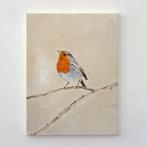 Matthieu van Riel - Roodborstje, Antiek en Kunst, Kunst | Schilderijen | Modern