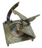 Sextant (2) - Bois, Laiton - Sonnenuhrkompass antik und, Antiek en Kunst
