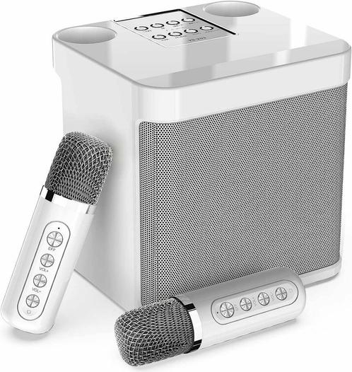 Karaoke set met 2 microfoons, Bluetooth, draadloze verbin..., Musique & Instruments, Microphones, Envoi