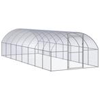 vidaXL Kippenren 3x8x2 m gegalvaniseerd staal, Verzenden