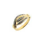 18 Krt. Gouden rijring met diamanten | 0,105 ct. (luxe ring), Handtassen en Accessoires, Ringen, Gebruikt, Overige kleuren, Ophalen of Verzenden